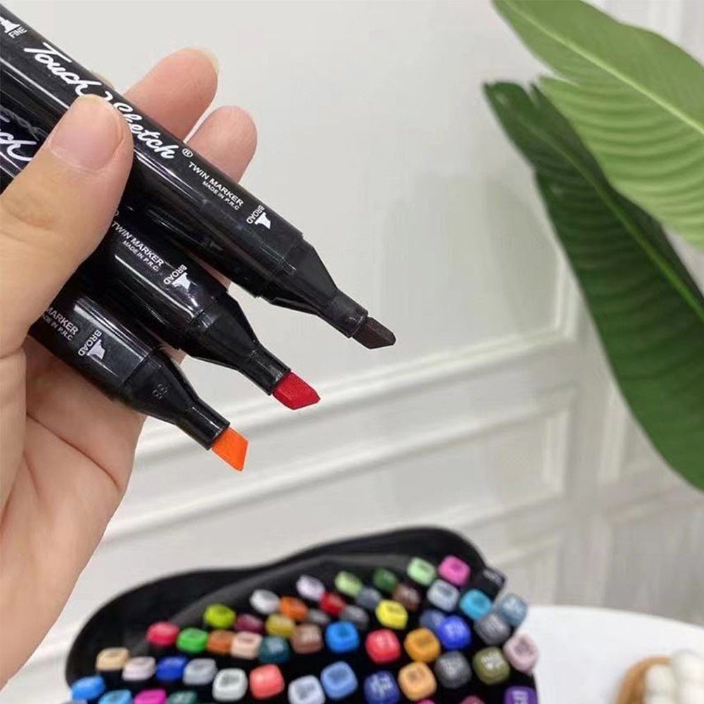 Sross Marker Permanent-Marker Touch 80 Mark Copic Marker Lackmarker Stifte Graphic Ciao Architektur Maker Pen, (80-tlg)