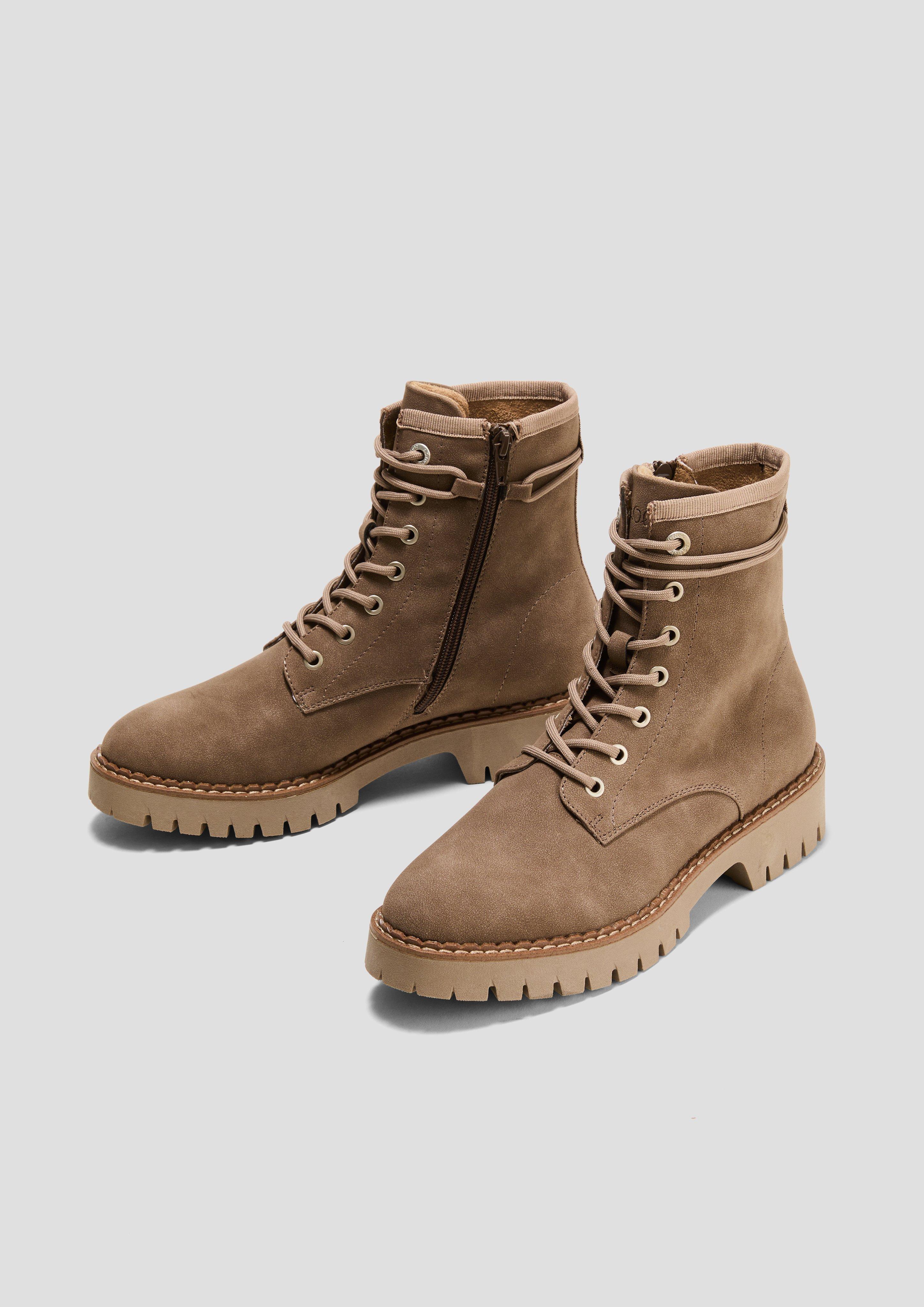 Schnürstiefel in Leder-Optik  6008284-341