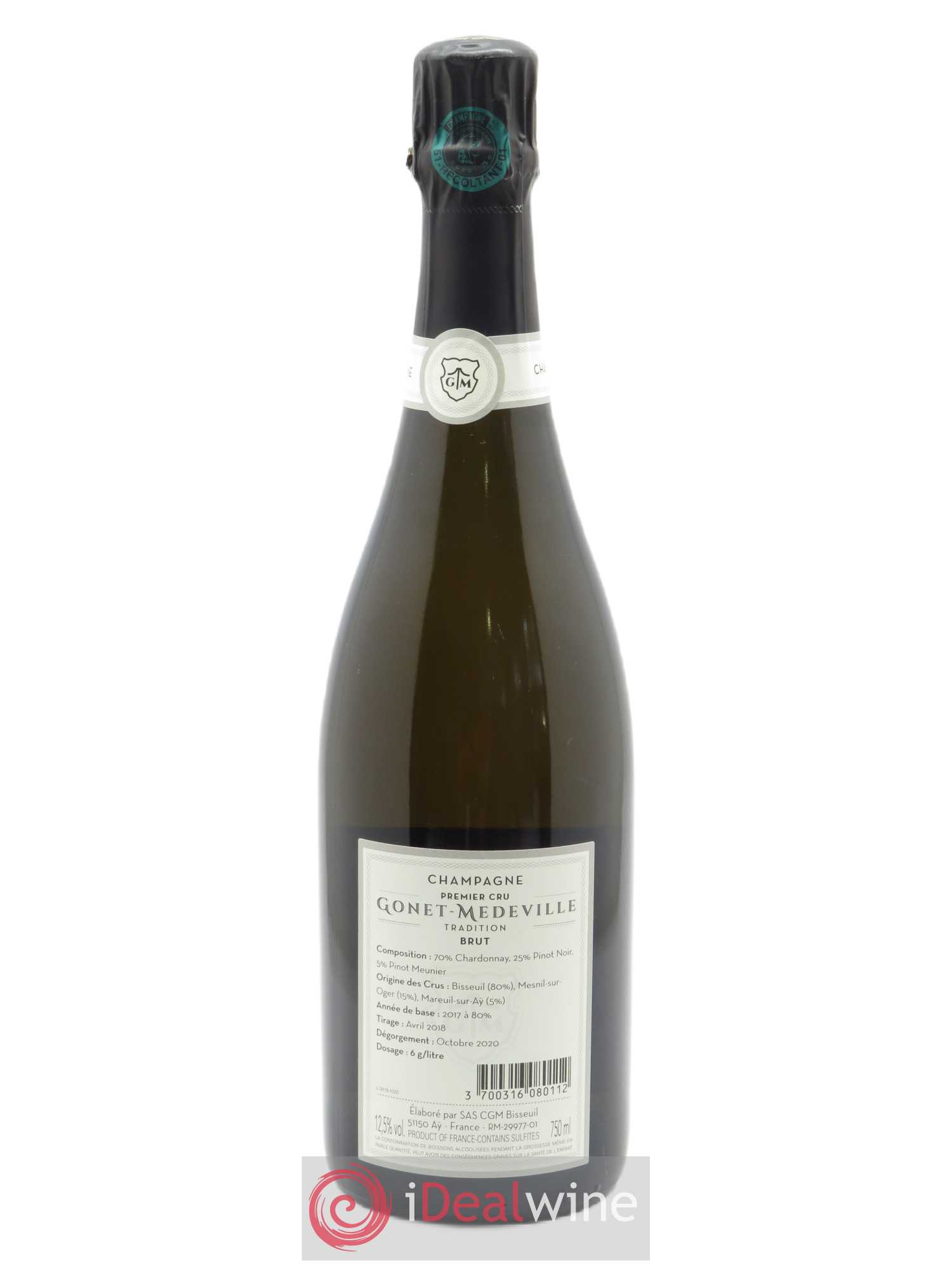 Tradition 1er Cru Brut Vignobles Gonet-Medeville   - Lot de 1 Bouteille