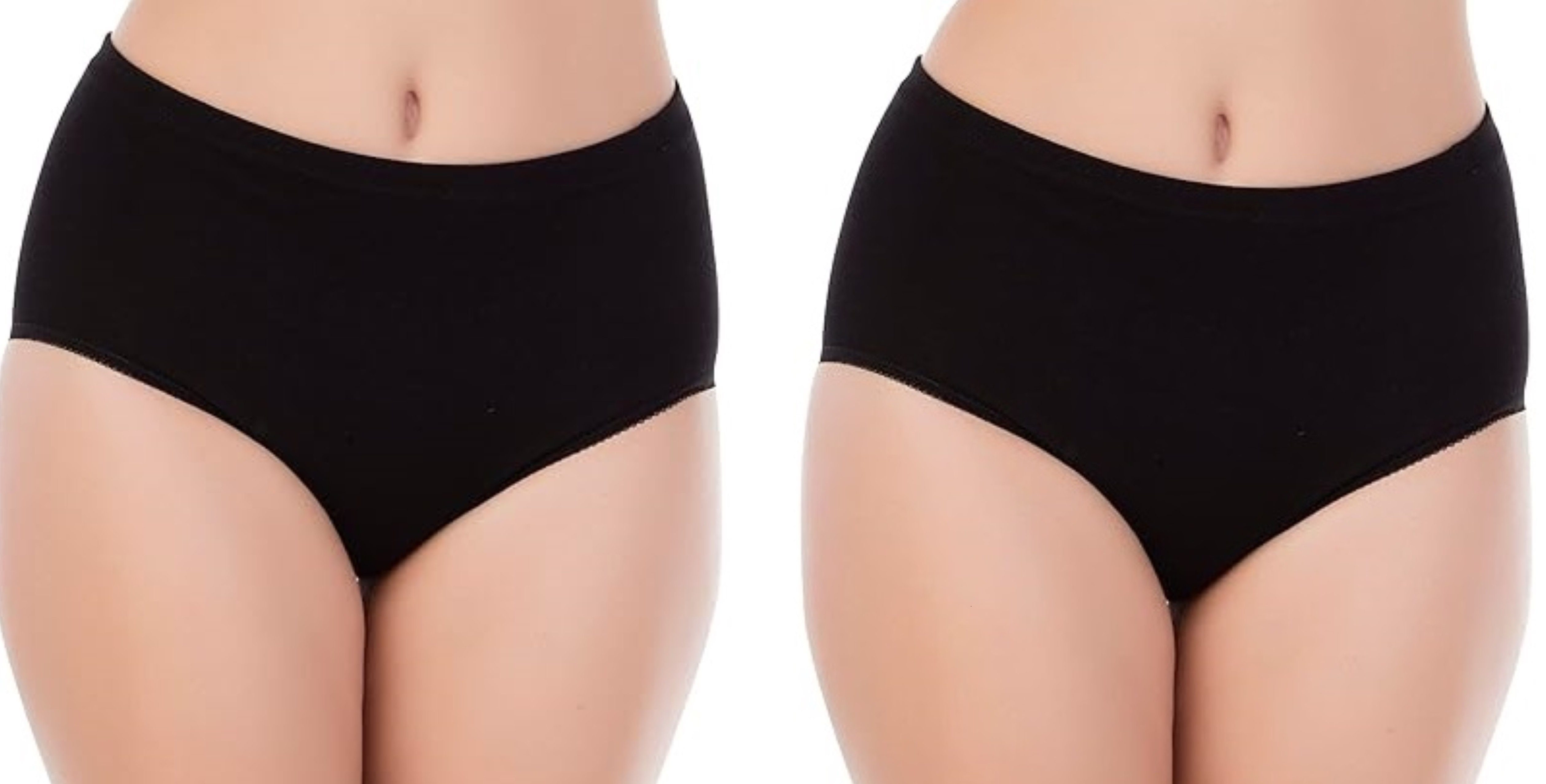 cwonlineshop Taillenslip Taillenslips Damen im 3er Pack in klassischen Uni-Farben Schwarz-A2090