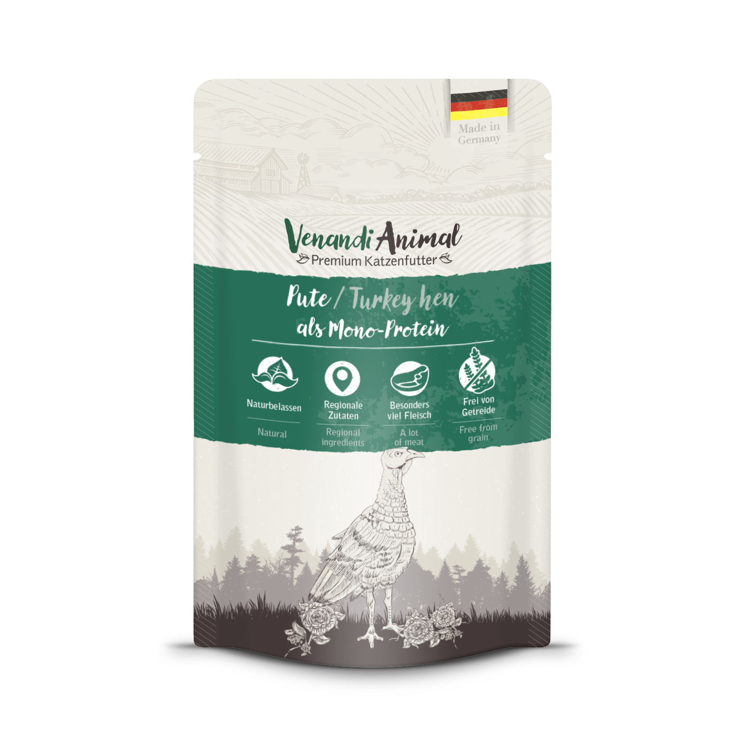 Venandi Nassfutter Venandi Animal Mono-Protein 12x125 g Pute
