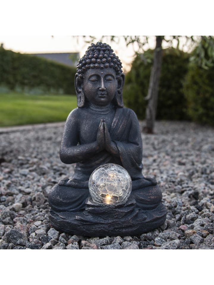 STAR Trading Solar Dekorationsleuchte Buddha in Silber günstig kaufen onesize