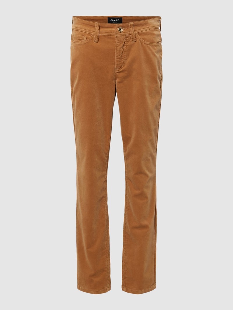 Slim Fit Jeans im 5-Pocket-Design Modell 'PIPER' in camel