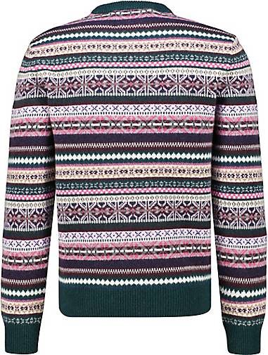 GANT Herren Pullover aus Lammwolle MULTI COLOUR FAIR ISLE C-NECK