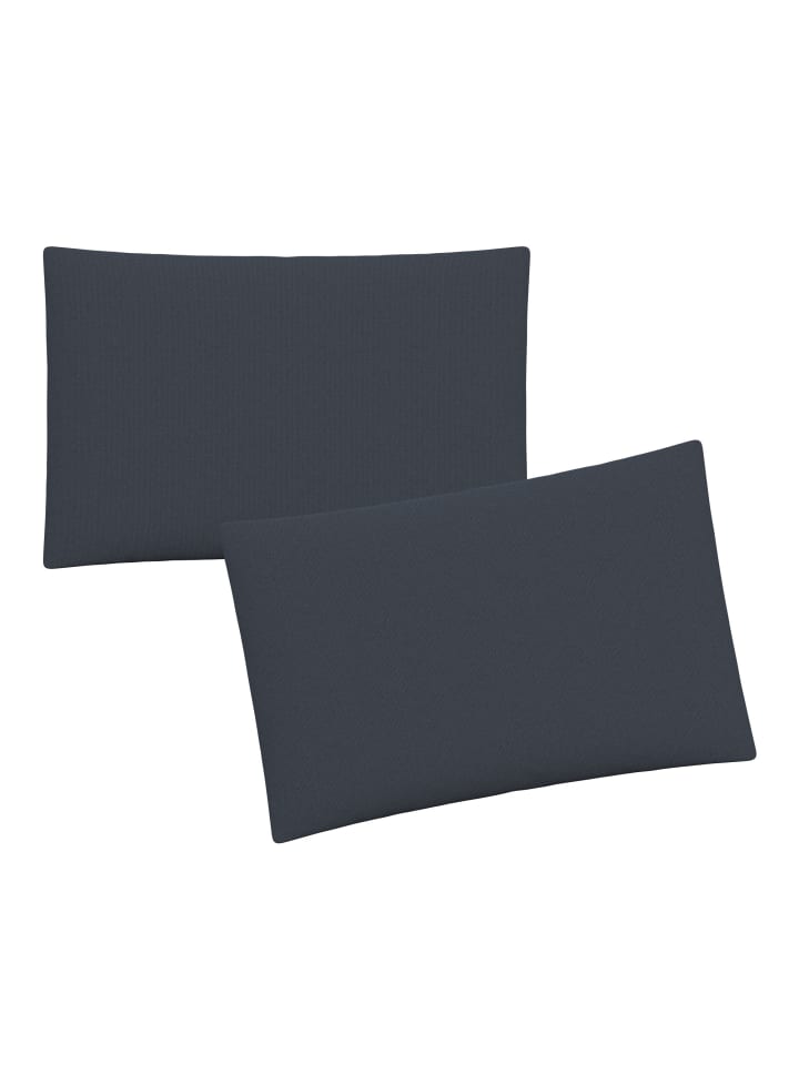 GMD Living 2er Set Jersey Kissenhüllen JESBERG in Farbe Anthrazit günstig kaufen