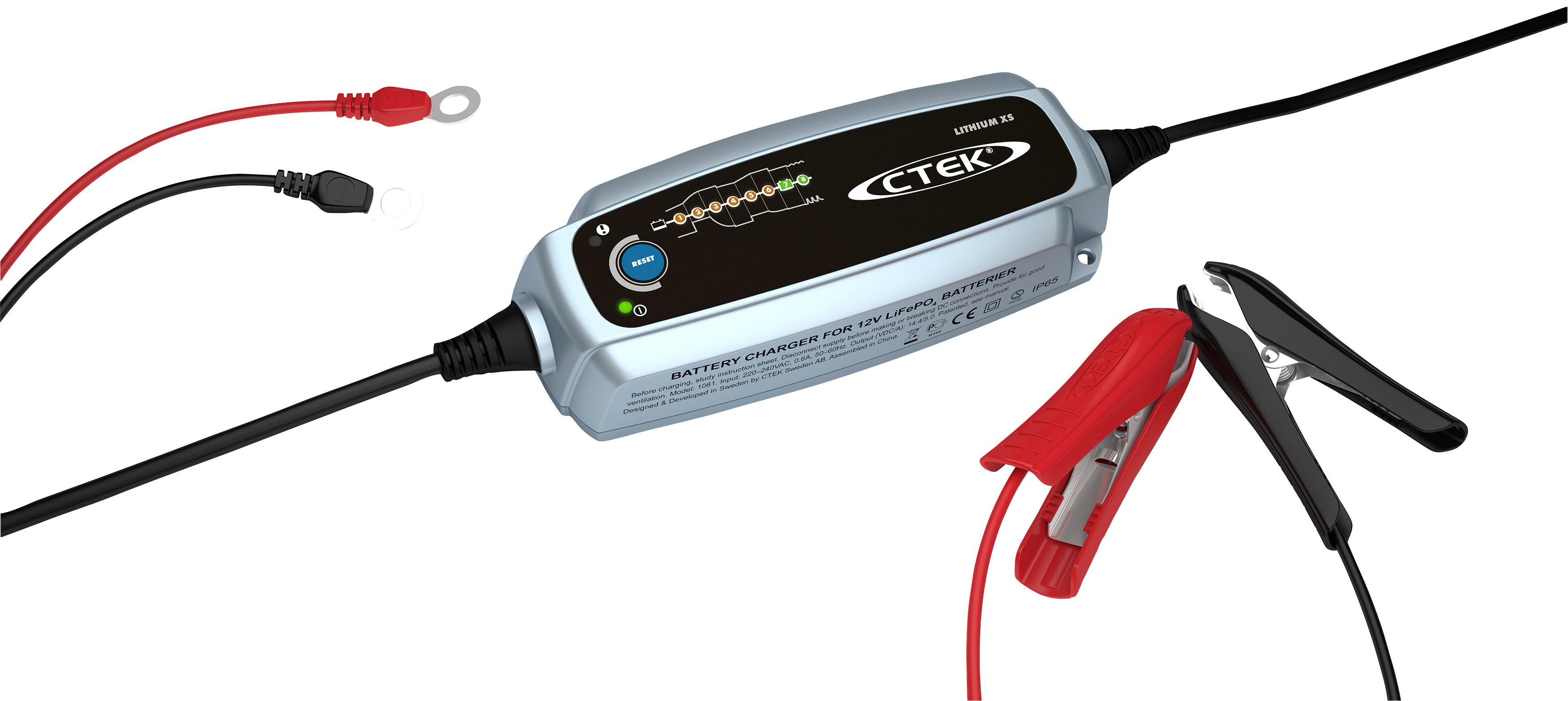 CTEK Lithium XS Batterie-Ladegerät (Automatisches Laden von Lithium-Ionen-Batterien (12 V LiFePO)