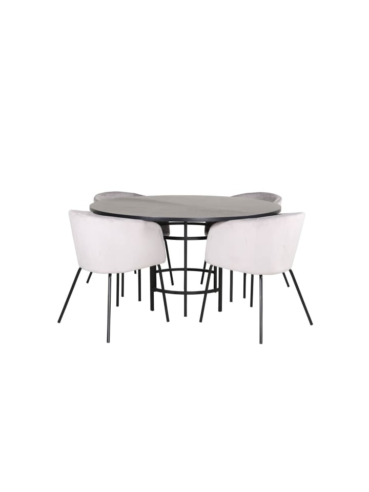 ebuy24 Essgruppe Copenhagen 1 Grau 140 x 140 cm günstig kaufen onesize