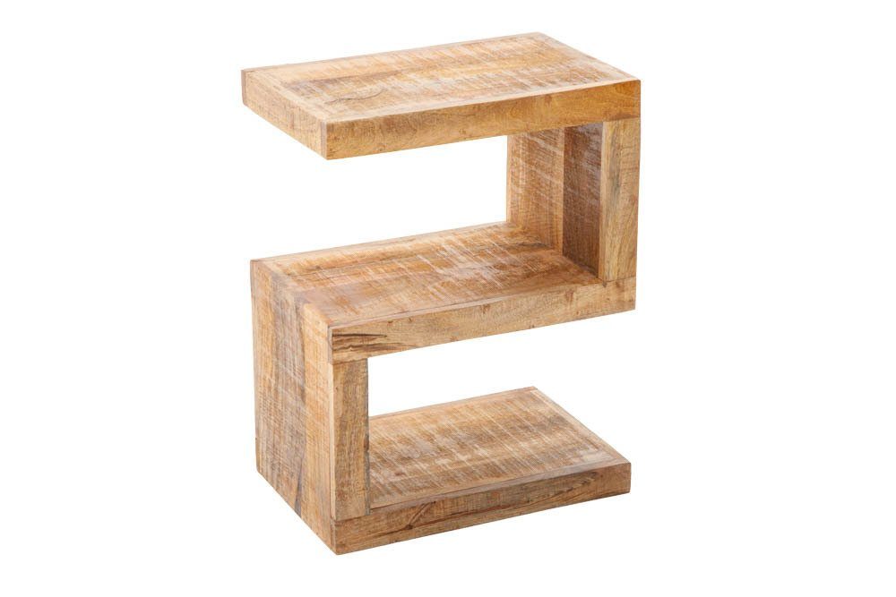 riess-ambiente Beistelltisch S 60cm natur, Massivholz · variabel stellbar · Handarbeit · Mangoholz