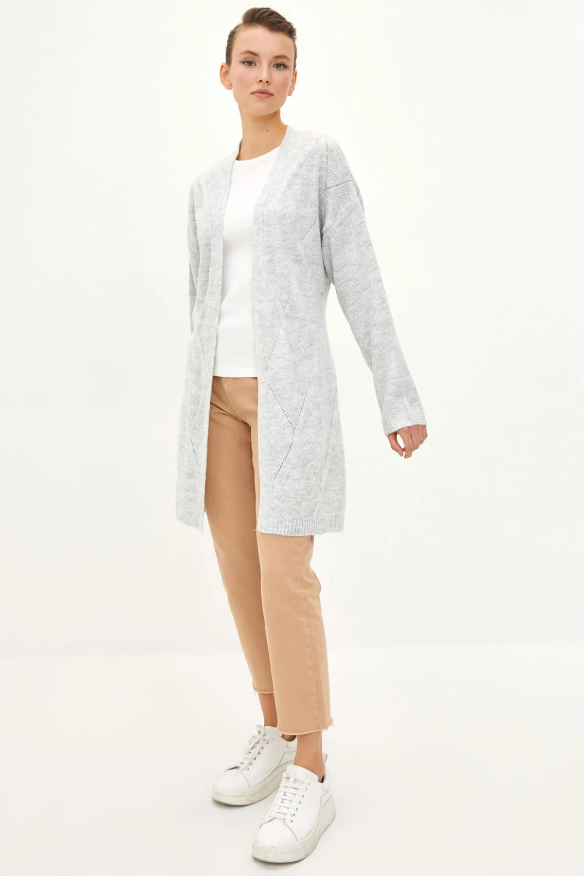 LC Waikiki  Strickjacke - Grau - Regular Fit