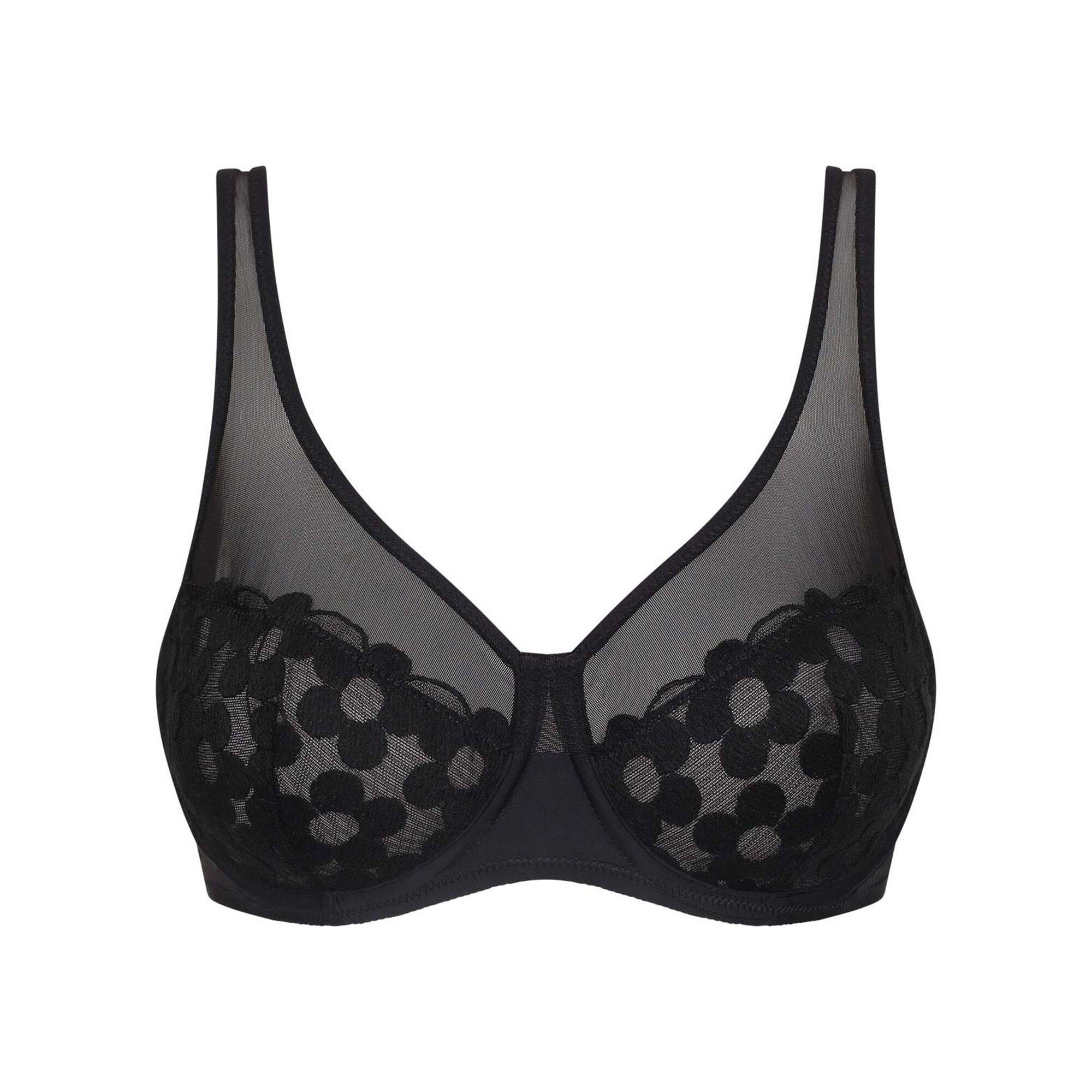 Soutien-gorge broderie fleurs 