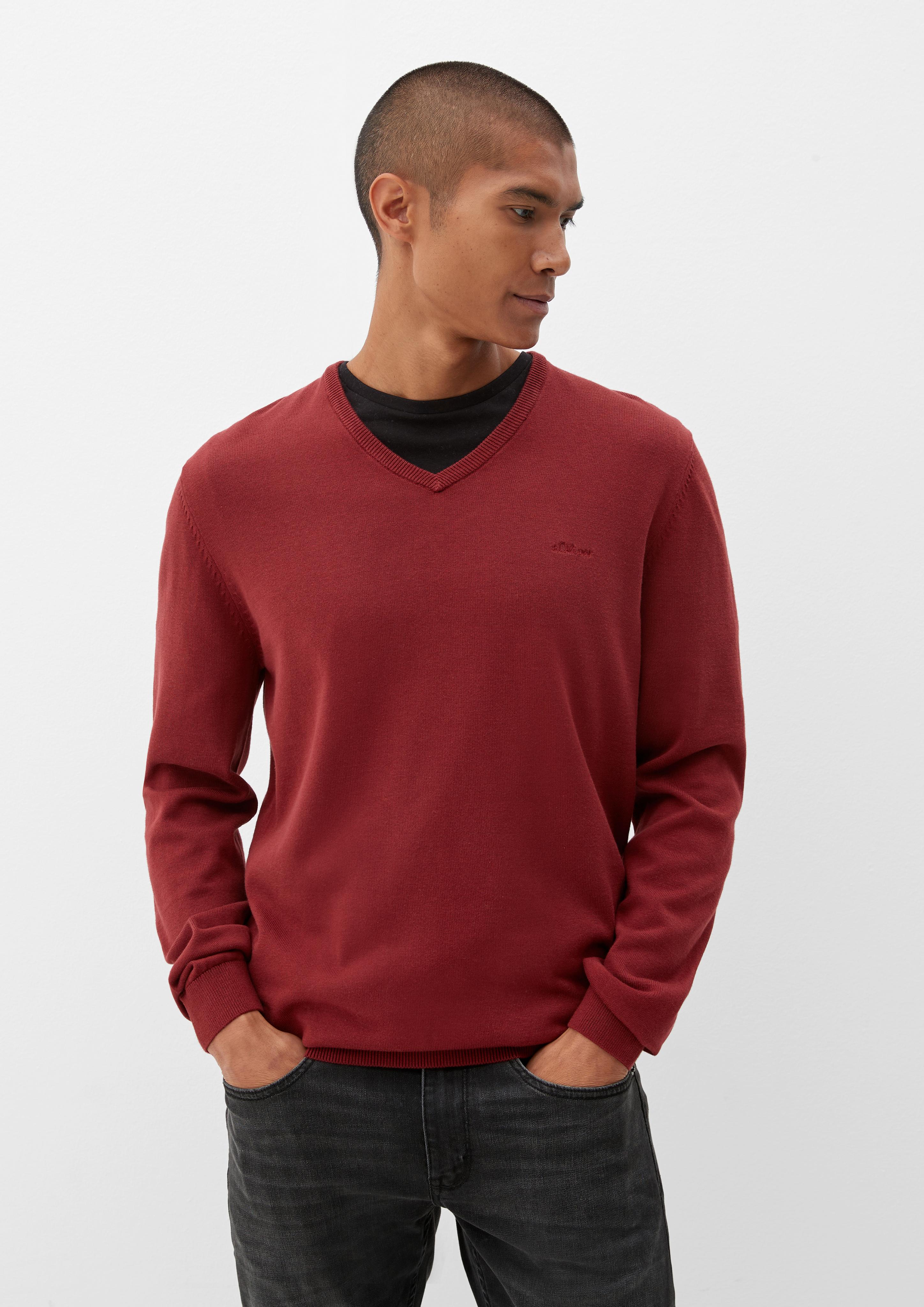 Feinstrickpulli mit V-Ausschnitt  03.899.61.7623-3877