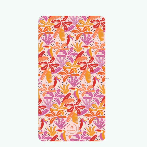 Pirae - Pink rectangular microfiber towel