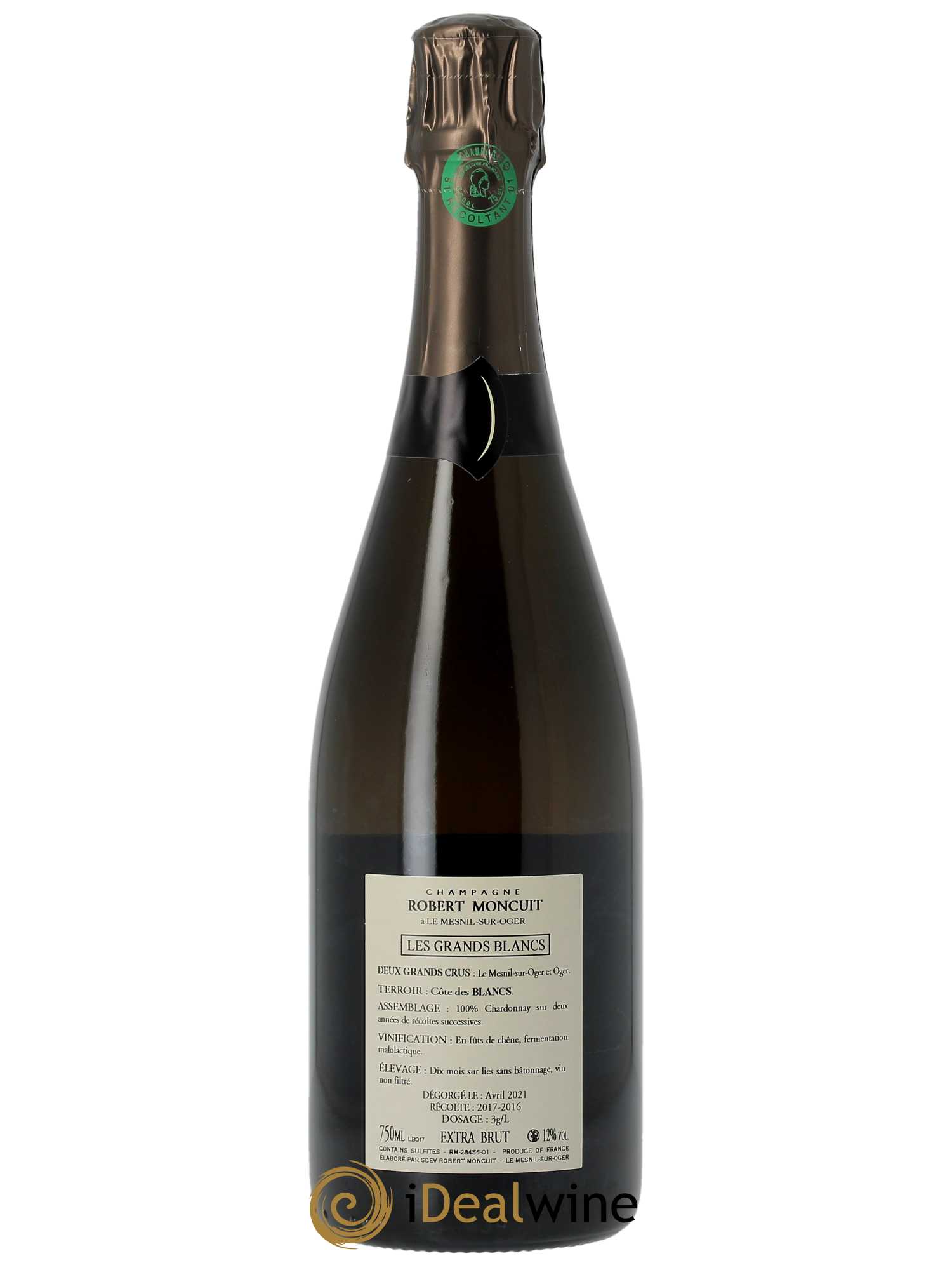 Les Grands Blancs Grand Cru Extra Brut Robert Moncuit   - Lot de 1 Bouteille