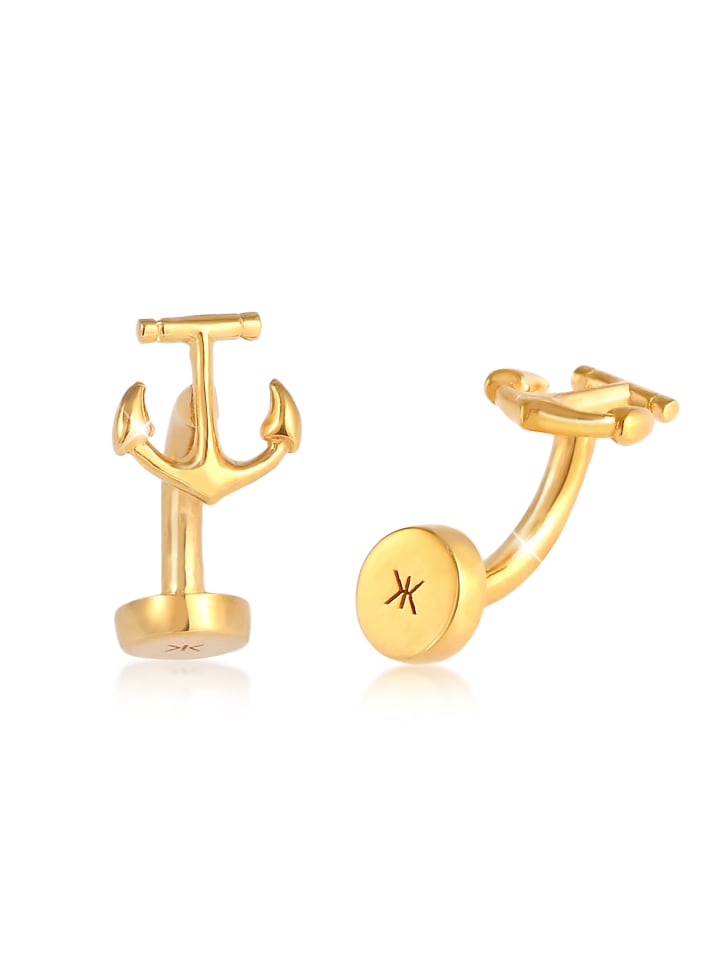 KUZZOI Manschettenknopf 925 Sterling Silber Anker in Gold günstig kaufen onesize
