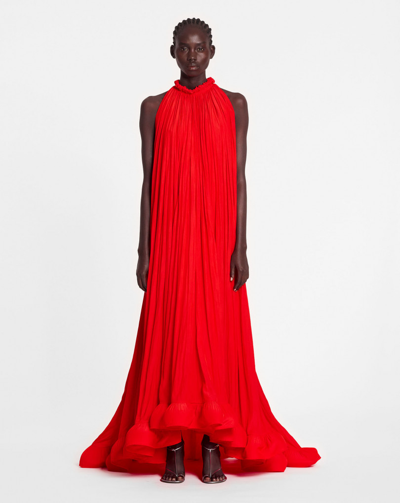 ROBE LONGUE EN CHARMEUSE TRIBUTE