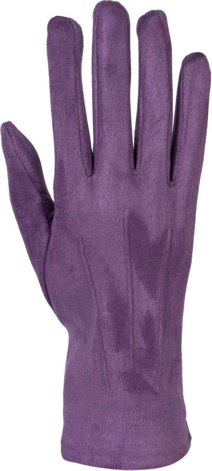 styleBREAKER Fleecehandschuhe Einfarbige Touchscreen Handschuhe Ziernähte