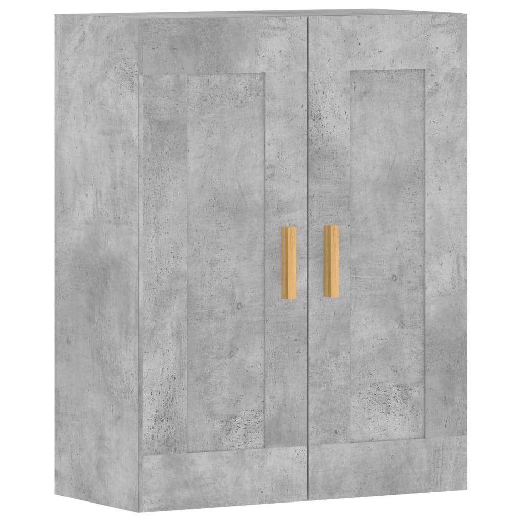 vidaXL Sideboard Wandschränke 2 Stk. Betongrau Holzwerkstoff (2 St)