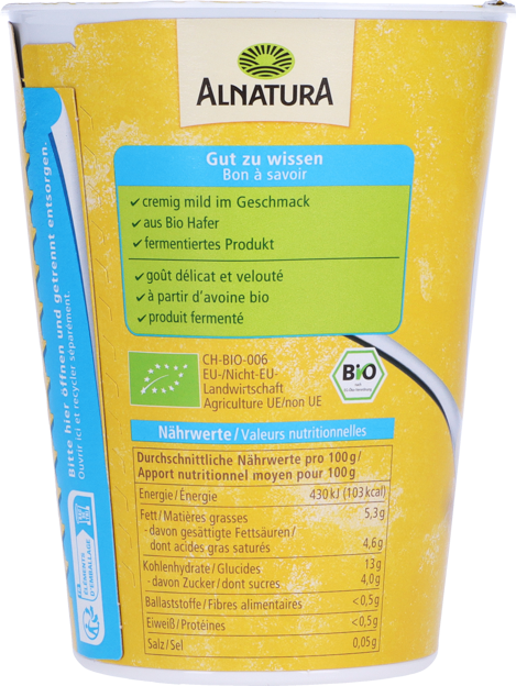 Alnatura Bio Joghurtalternative Hafer Natur
