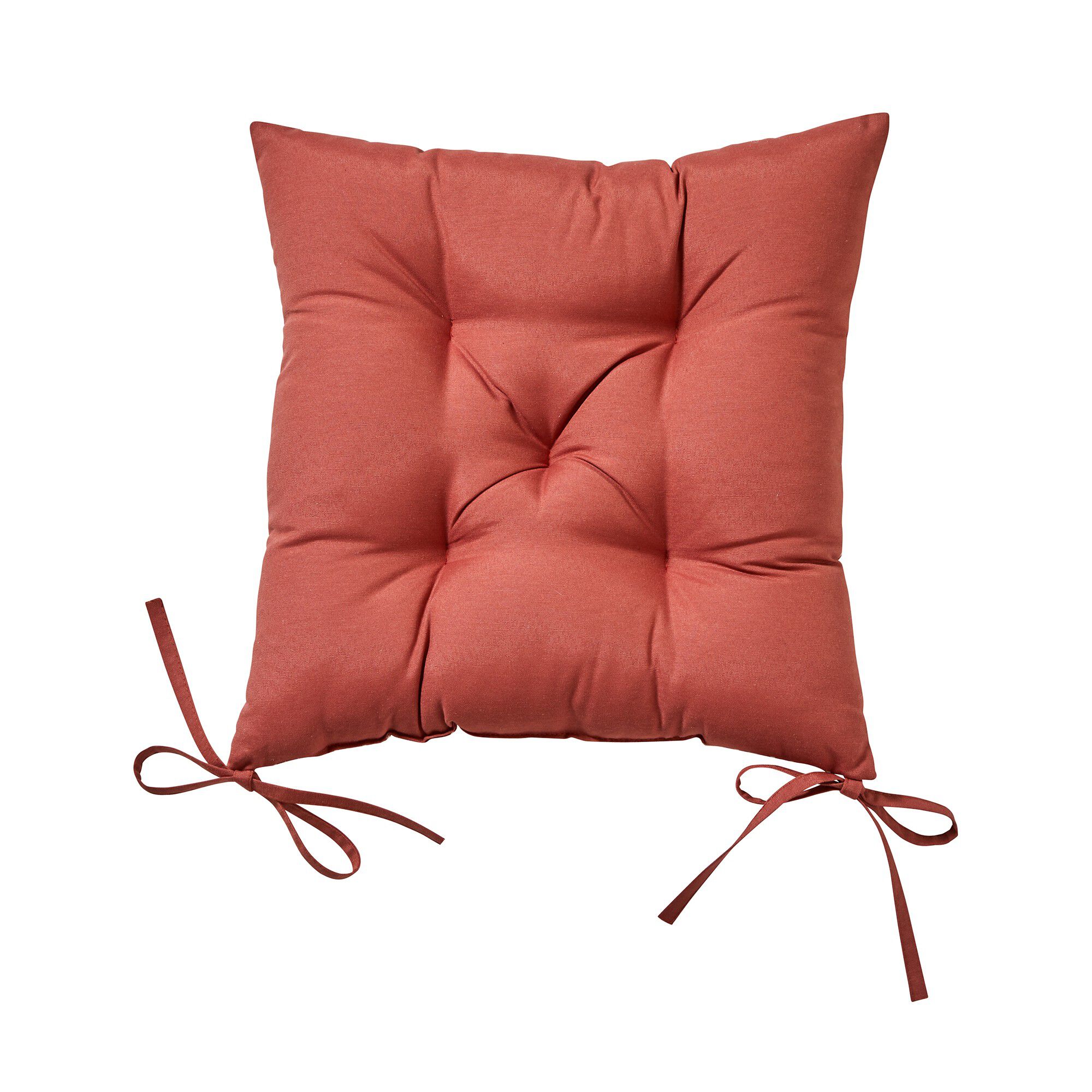 Galette de chaise carrée imprimé feuillage