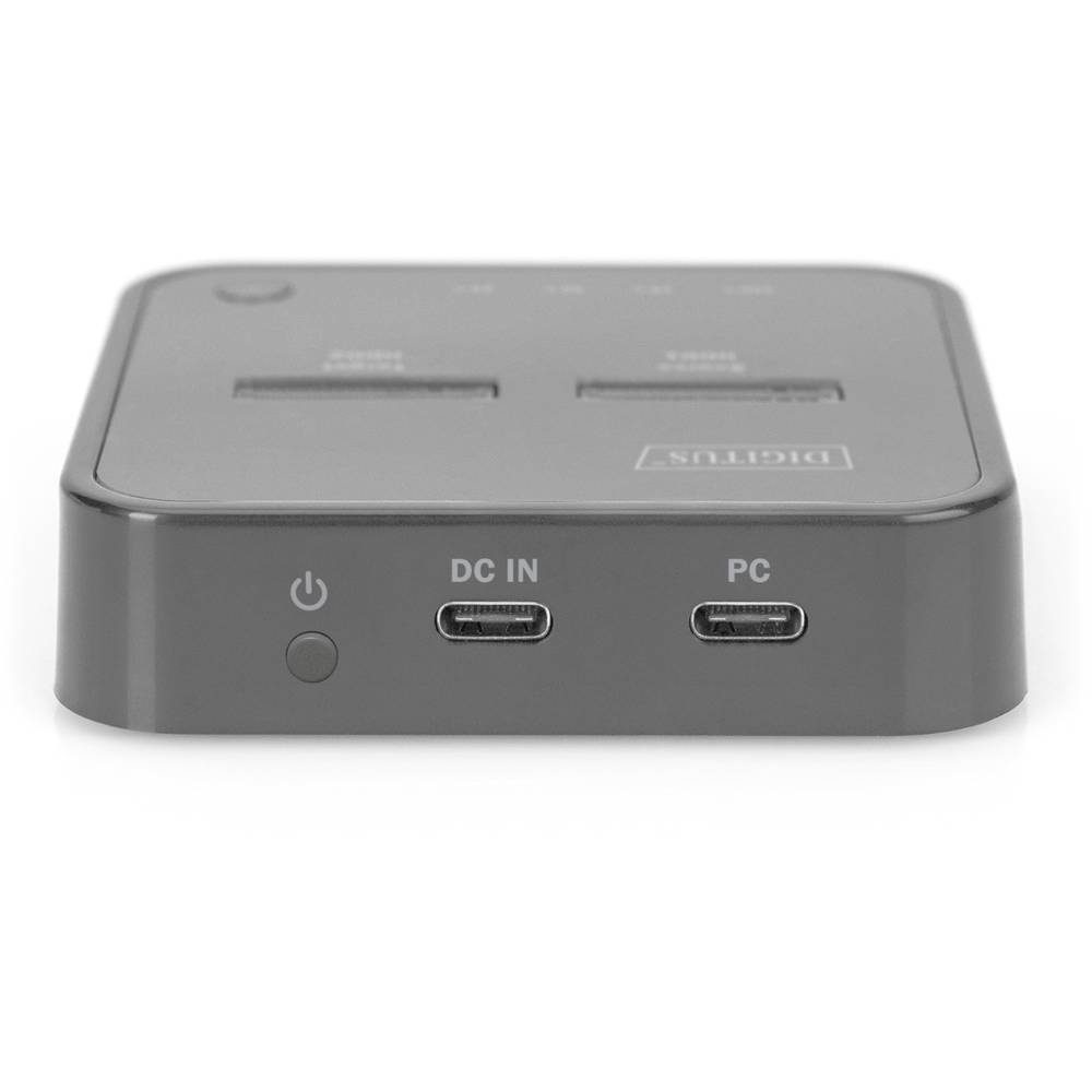 Digitus Festplatten-Dockingstation Dual M.2 NVMe SSD Docking Station mit, mit Clone-Funktion
