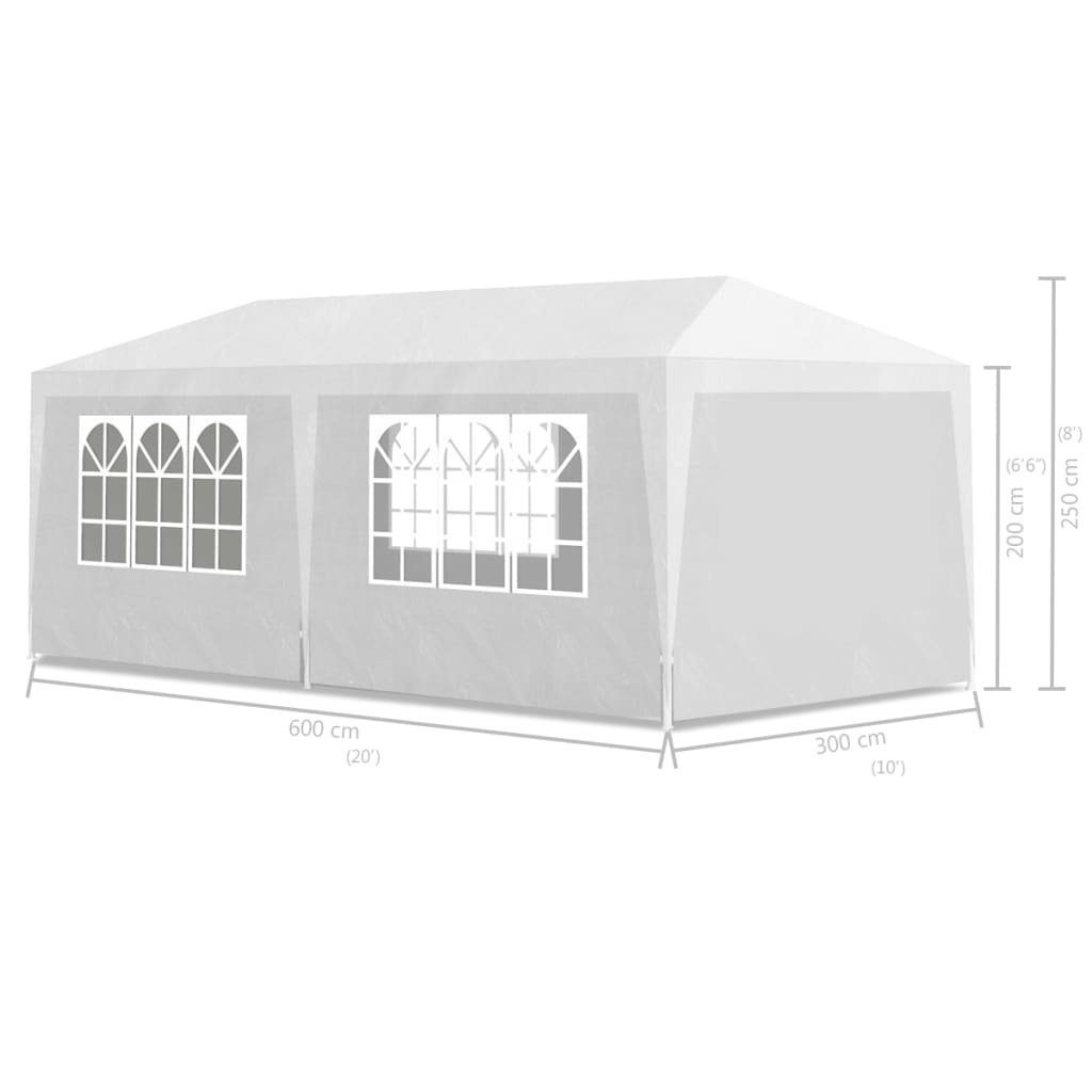 DOTMALL Partyzelt Faltpavillon, 3x6 m, abnehmbare Seitenwände,UV und wasserbeständigem