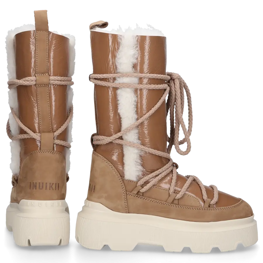 INUIKII - Stiefel ENDURANCE COZY Lackleder - braun