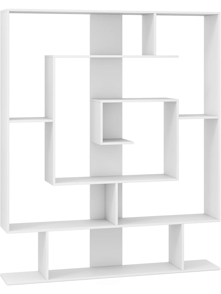 COSTWAY Bücherregal 7 Ebenen 125 x 22 x 150 cm in Weiß günstig kaufen onesize