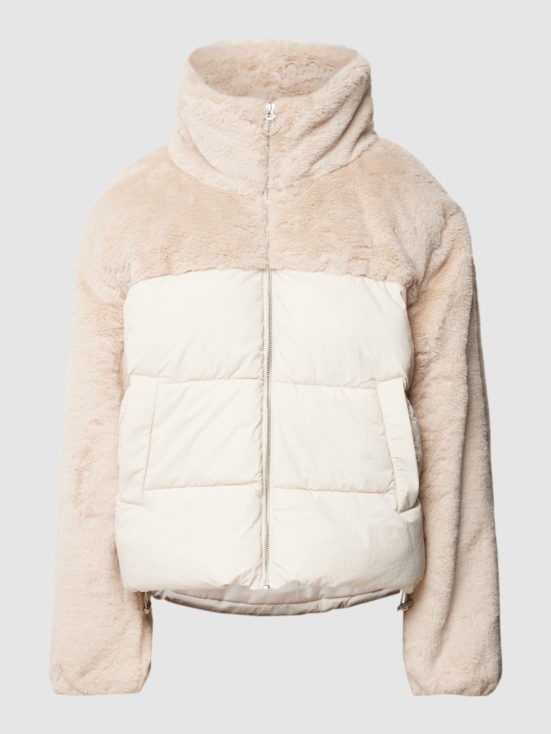 Steppjacke mit Kunstfell Modell 'WANJA' in beige
