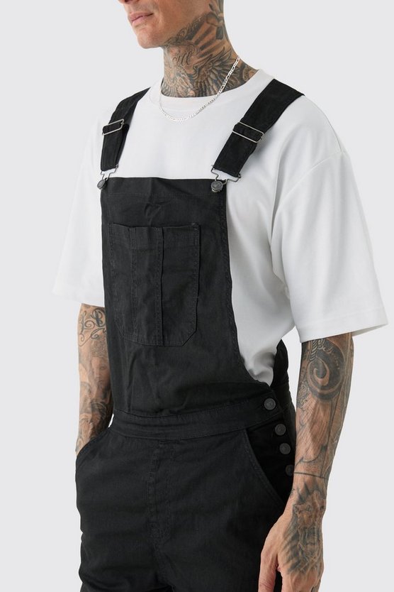Tall Black Latzhose mit geradem Bein
