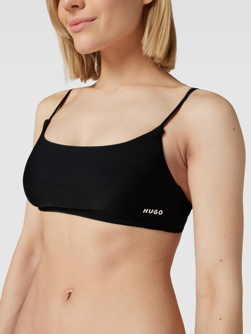 Bralette mit verstellbaren Spaghettiträgern Modell 'PURE' in schwarz