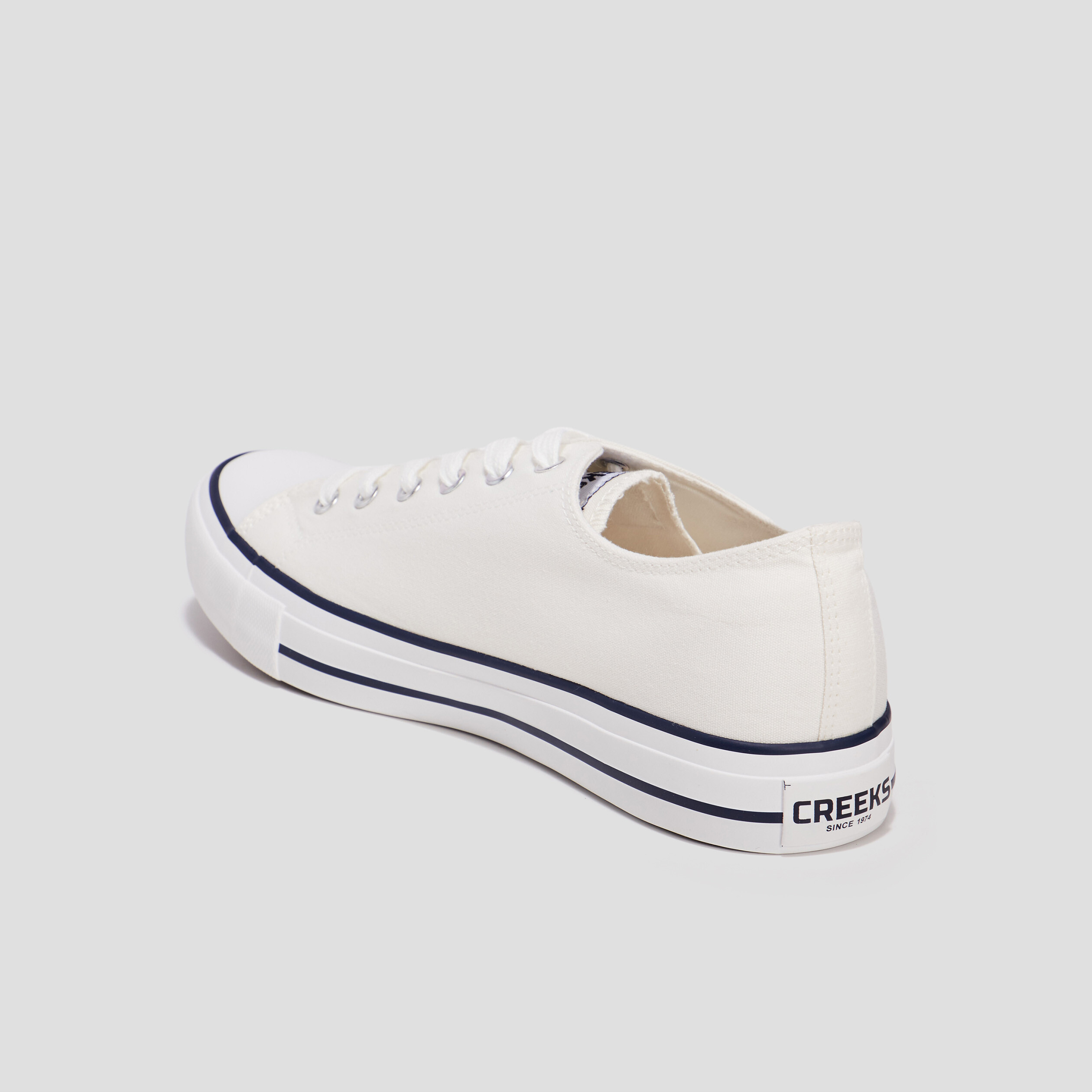 Tennis en toile à lacets Creeks blanc homme | La Halle