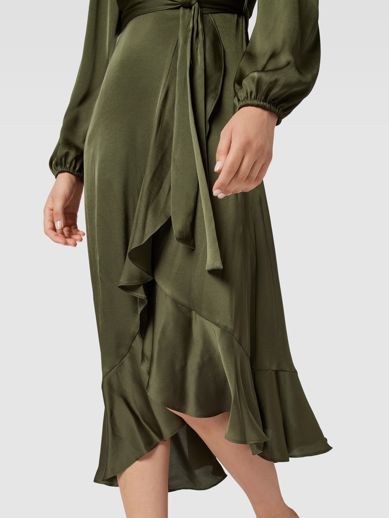 Maxikleid in Wickel-Optik Modell 'POSITANO' in khaki