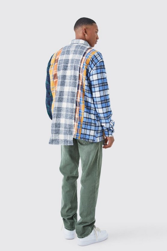 Asymmetrisches Oversize Karohemd