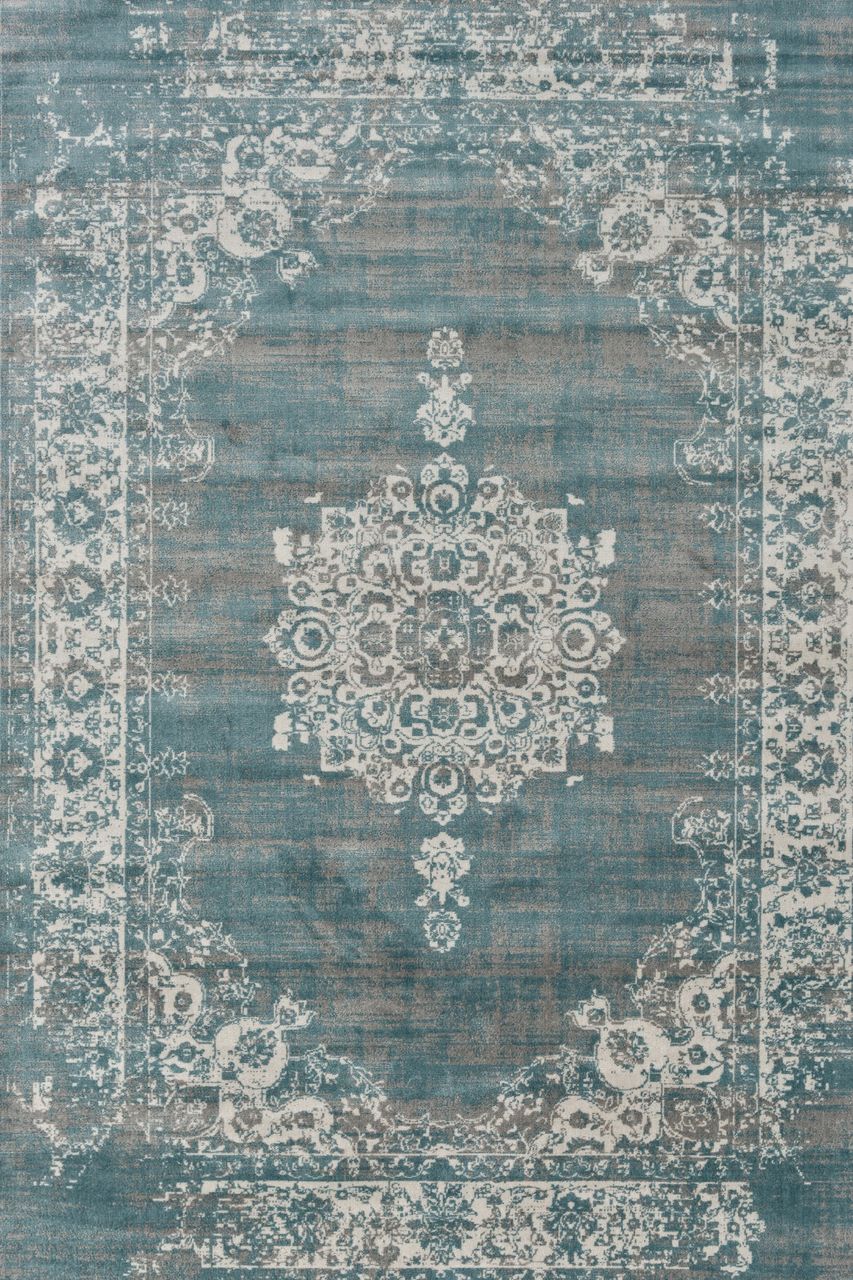 Lifa Living Cool Vintage Teppich Grau Blau 80 x 150 cm