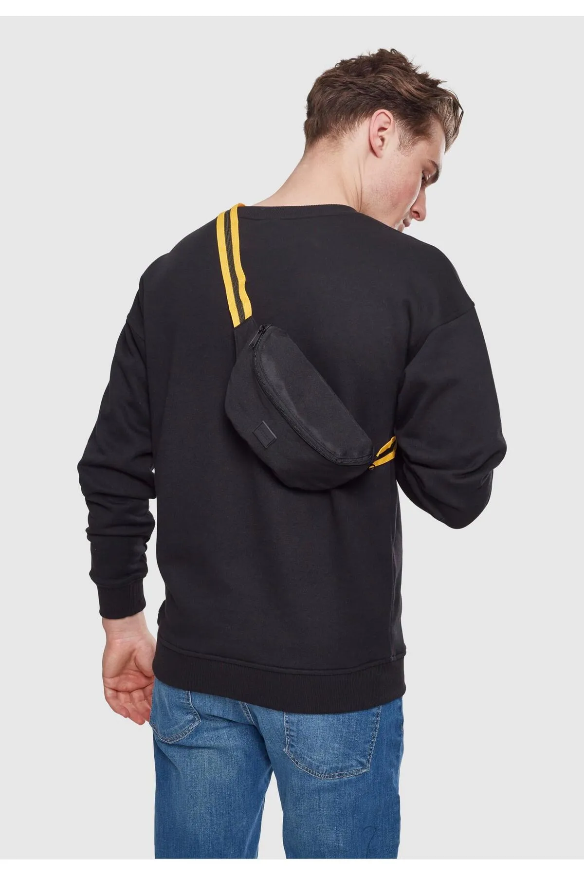 Urban Classics  Unisex-Hüfttasche, gestreifter Gürtel