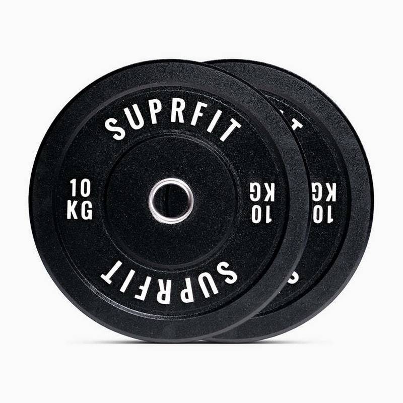 SUPRFIT Bumper Plates HiTemp White Logo (Paar) Hantelscheiben