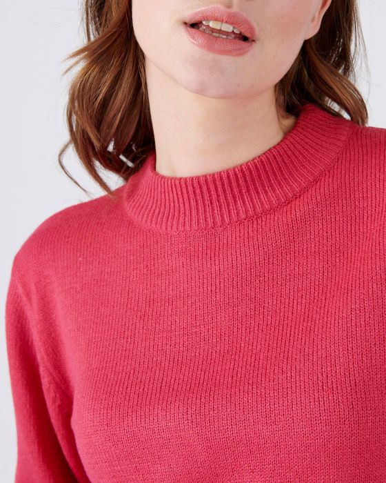 Pull col rond maille jersey