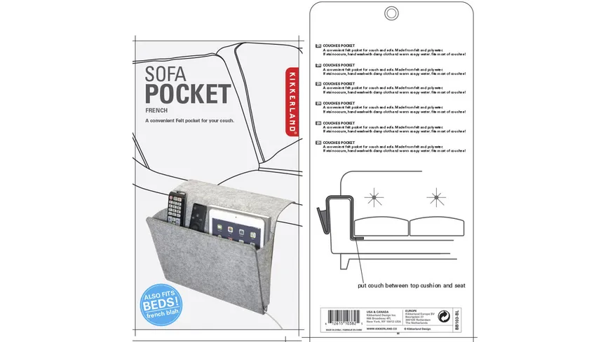 Kikkerland Sofa Seitentasche