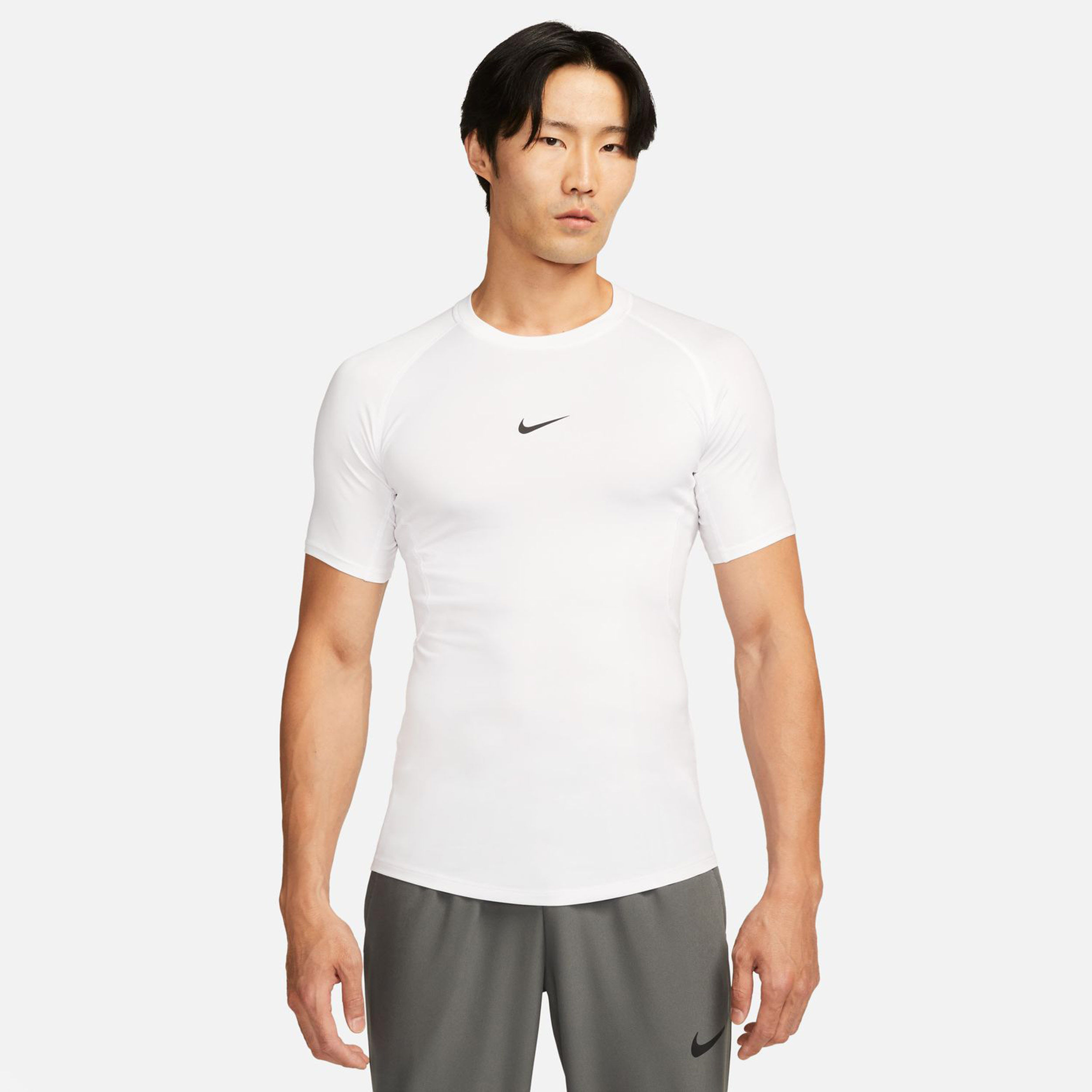Dri-Fit Pro Tight Fitness T-Shirt Herren - Weiß, Schwarz