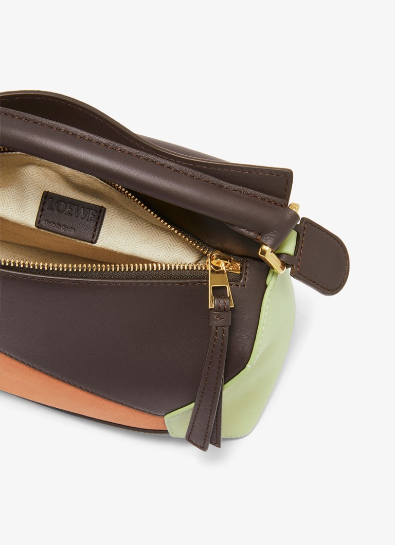 LOEWE Puzzle Edge Small handbag made of calfskin with suede details