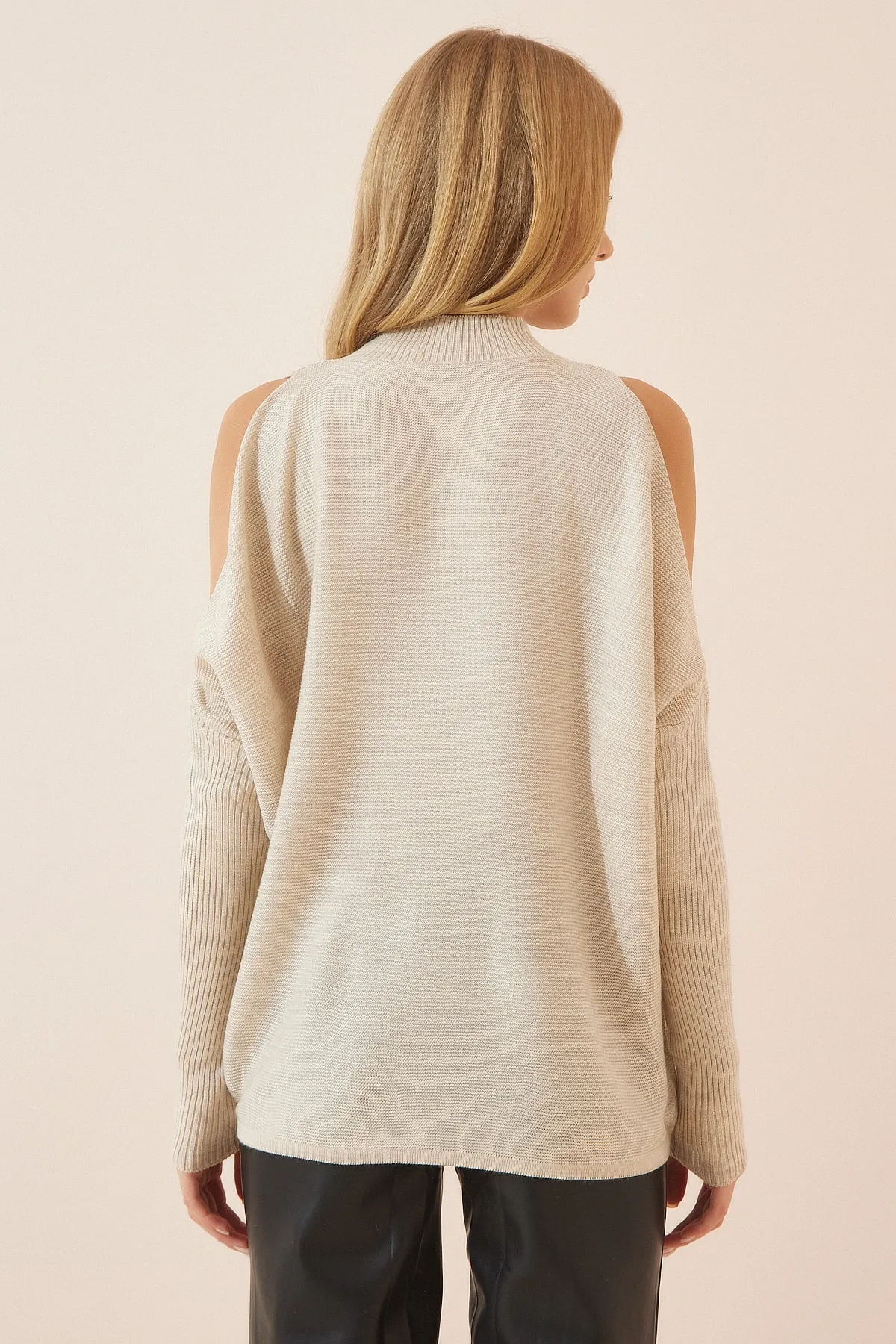 Happiness İstanbul  Pullover - Beige - Oversized