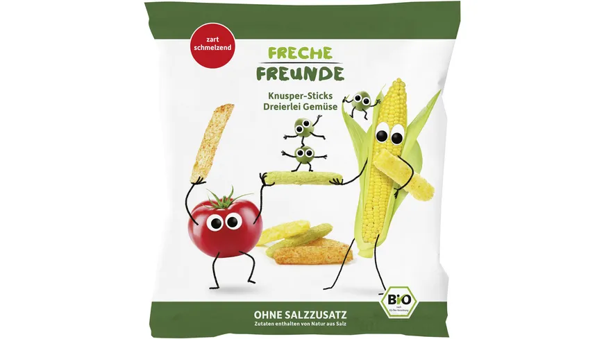 Freche Freunde Bio Knusper Sticks-Dreierlei Gemüse 30 g