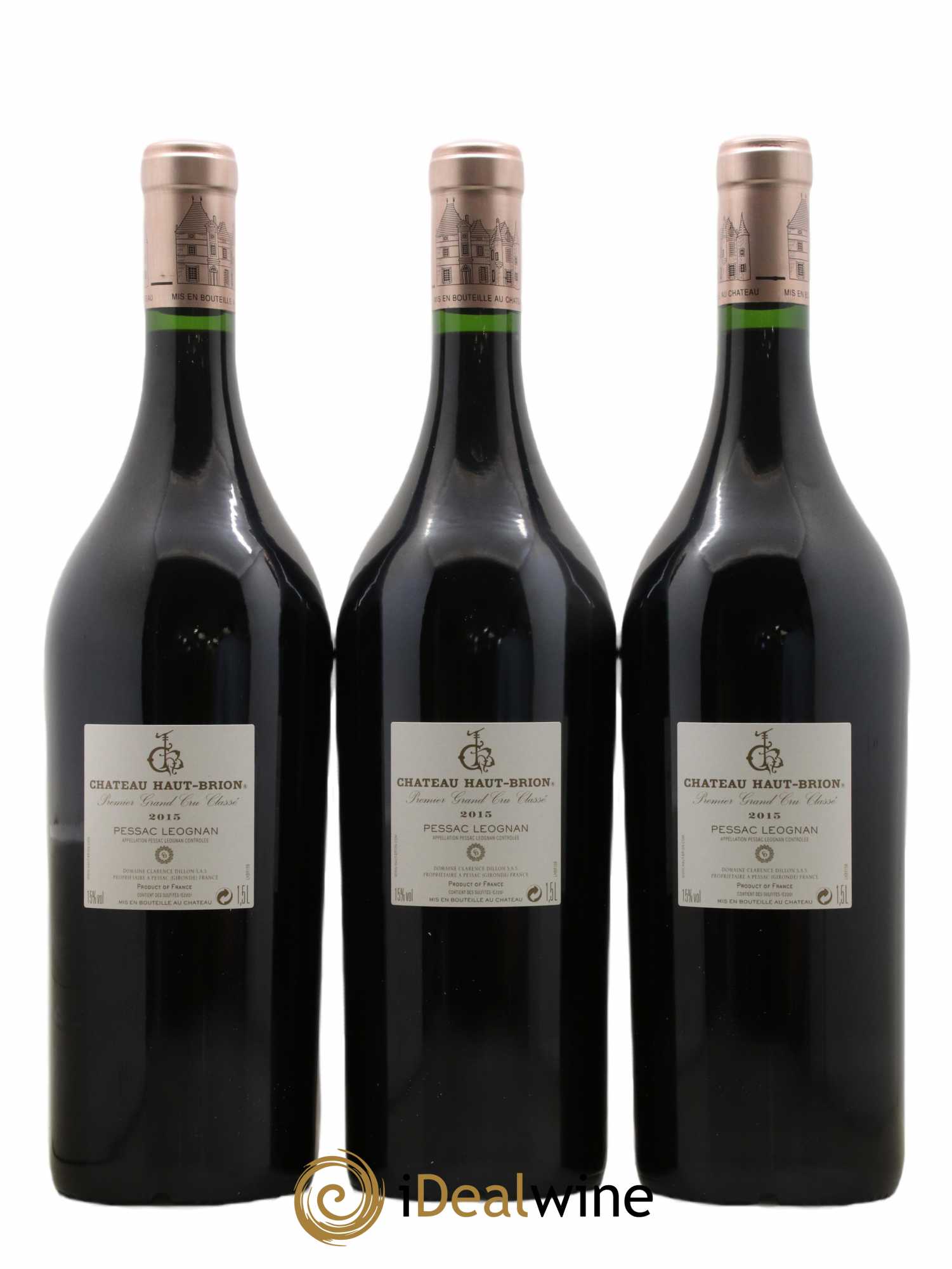 Château Haut Brion 1er Grand Cru Classé  2015 - Lot de 3 Magnums