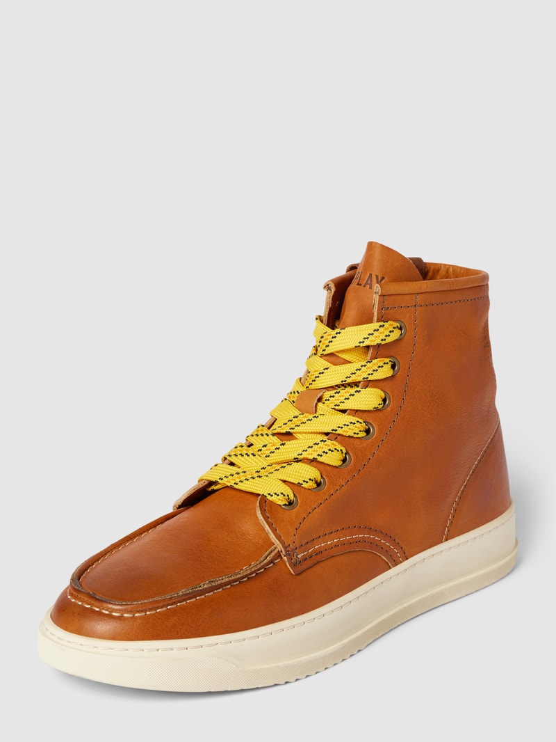 Boots aus Leder mit Label-Detail Modell 'RELOAD STATUS' in cognac