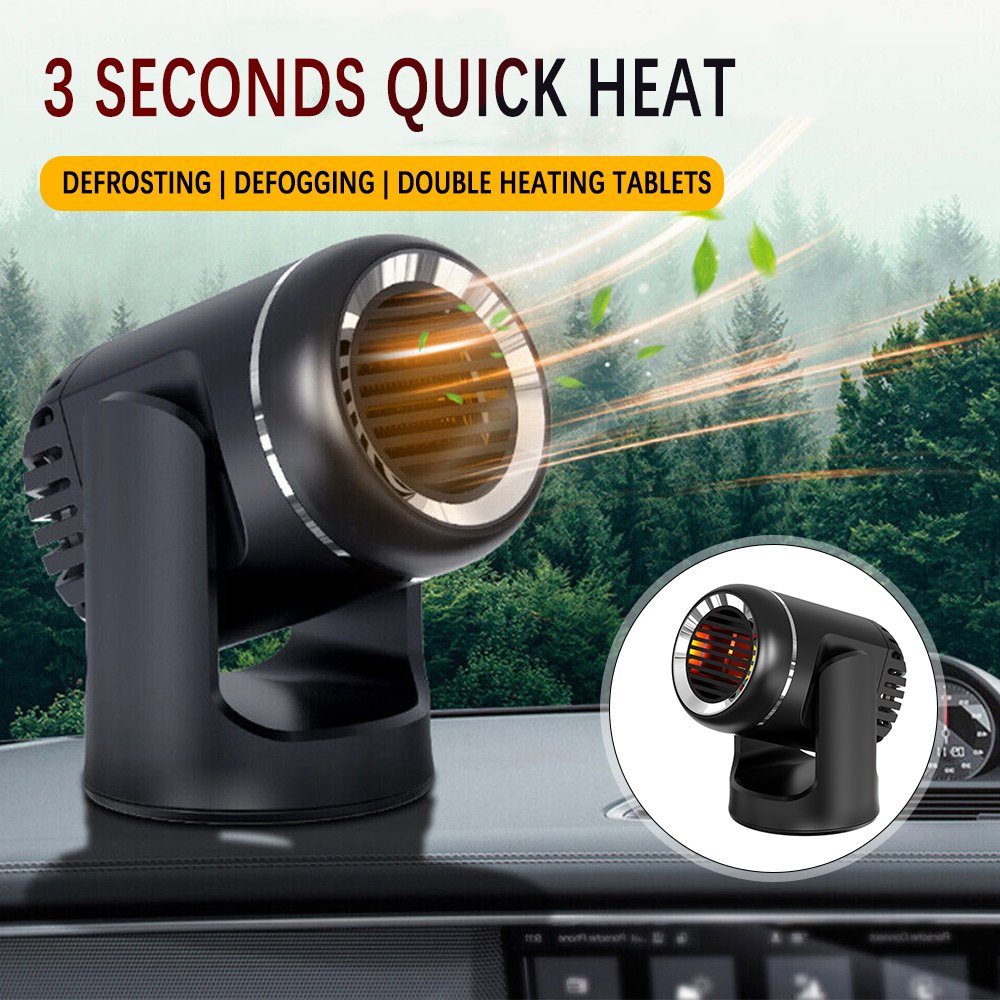 meeteu Heizlüfter 12V 200W Auto Heizung Luftheizung, 2 in 1 Autoheizung Scheibenheizung Defroster KFZ Truck Heizlüfter