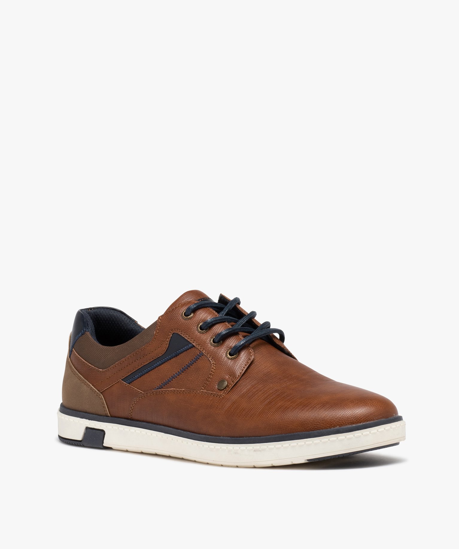 Derbies style tennis à semelle contrastée homme camel | GEMO