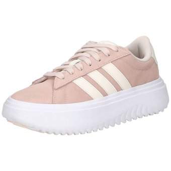 adidas Grand Court Platform Suede in rosa