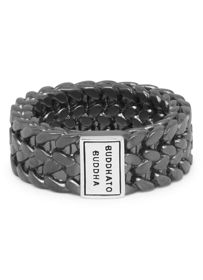 Buddha to Buddha  Julius Ring Black Rhodium ring van zilver