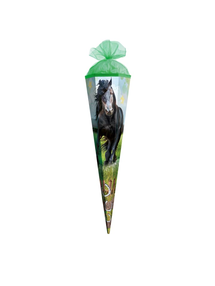 ROTH Geschenk-Schultüte klein Power Horse 50 cm, eckig in Grün günstig kaufen onesize