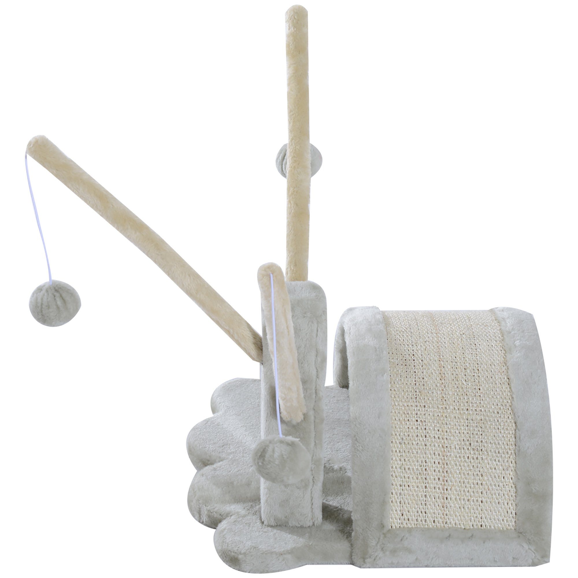 PawHut Kratzbaum Katzenbaum Katzenkratzbaum Kletterbaum Katze Sisal (Modell7/hellgrau), 38L x 38W x 40H cm